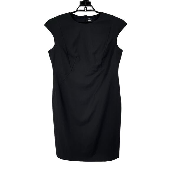 Boss Hugo Boss dress Dironah virgin wool sheath black size 14 - Picture 2 of 6